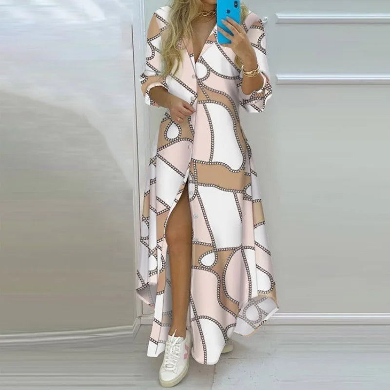 Vrouwelijke Bedrukte Jurk Casual Kleding