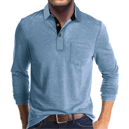 Heren Polo Lange Mouw Ademend Kleding Matteo