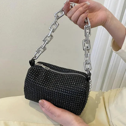 GlamourBliss Strass Glitter Bucket Bag