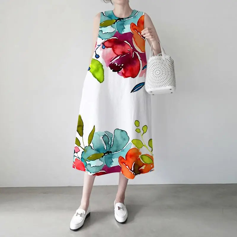 Maxi Zonnejurk Elegante Vrouwelijke Zomerjurk