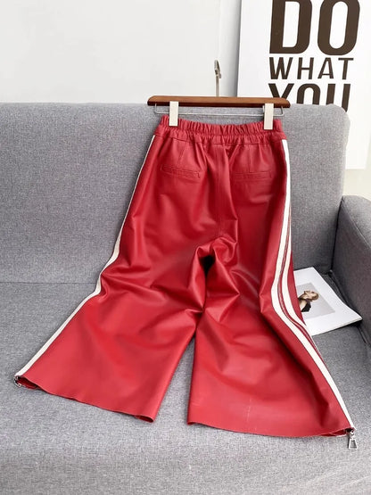 Genuine Luxe Leren Joggingbroek