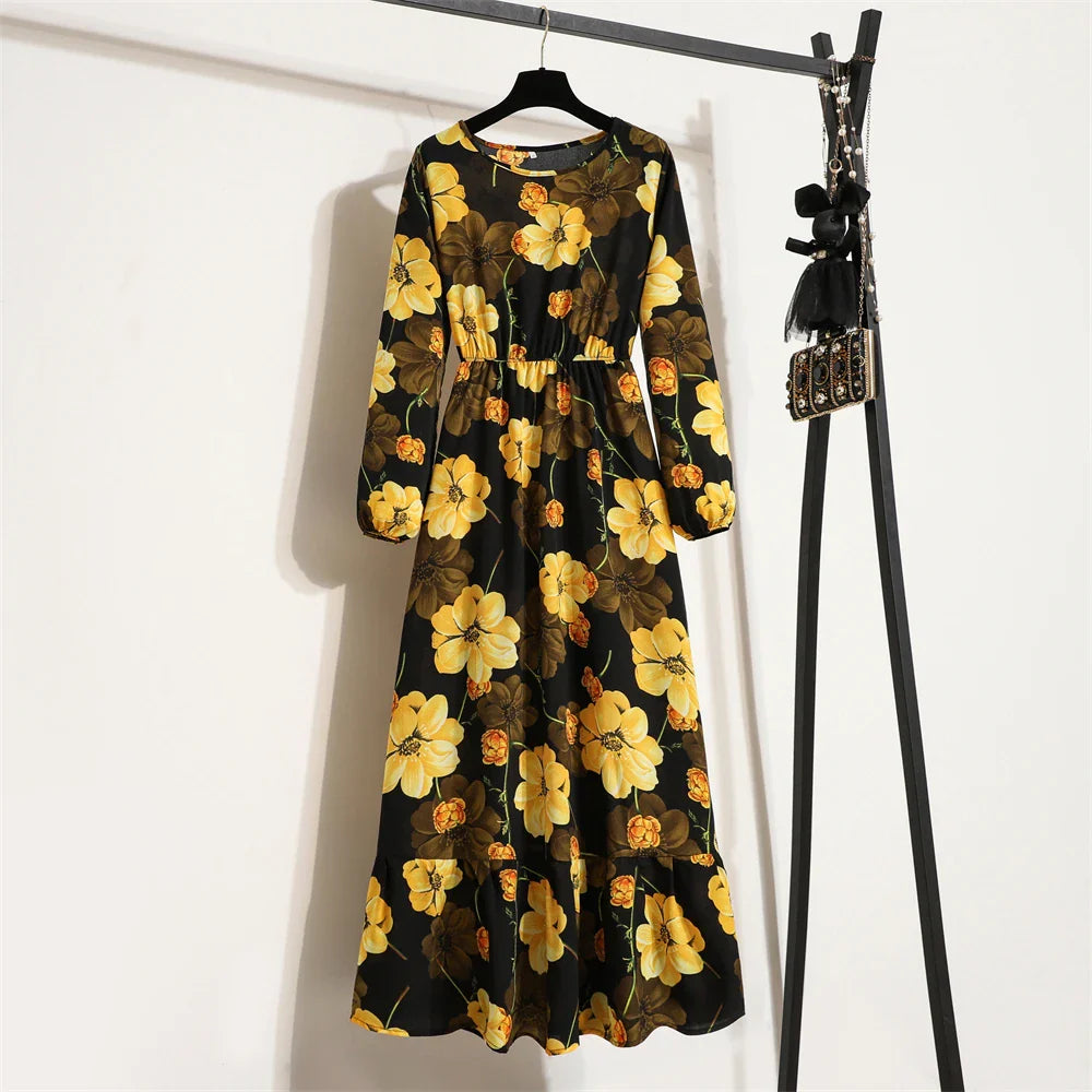 Variant image for Dalia | Vestito Lungo Elegante Floreale per Estate-20