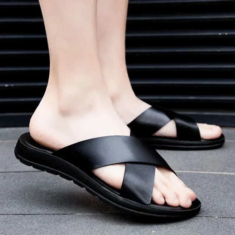 Leren Herenslippers Italiaans Design Lorenzo