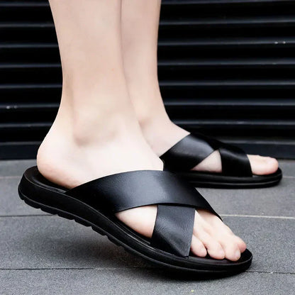 Leren Herenslippers Italiaans Design Lorenzo
