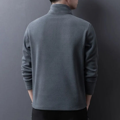 Warme Fleece Heren Trui met Rits Comfortabel