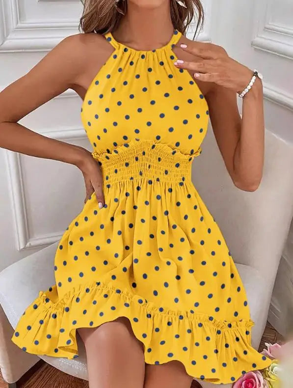 Mouwloze Jurk Halternek Zomerjurkje Casual Vrouwenkleding