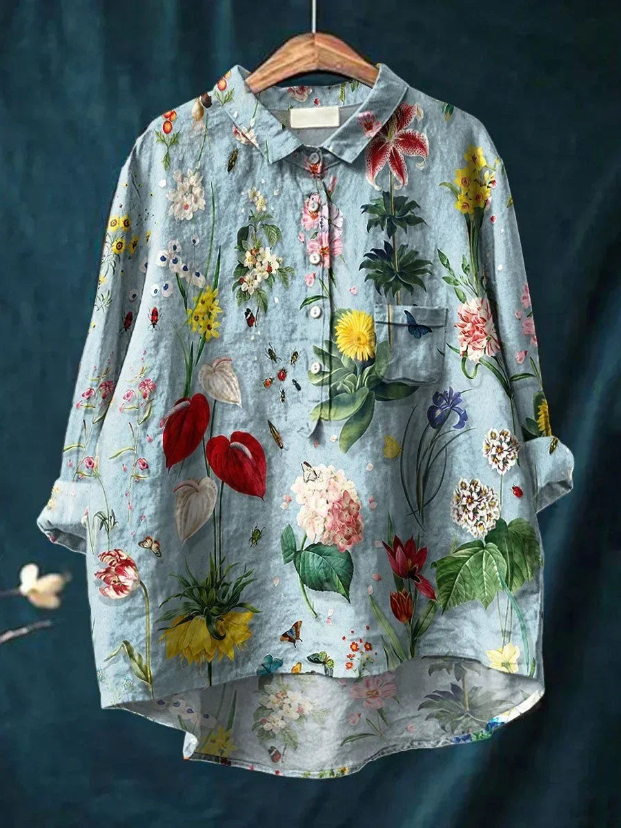 Variant image for Vera | Maglietta Elegante Donna - Cotone Leggero, Design Floreale-1