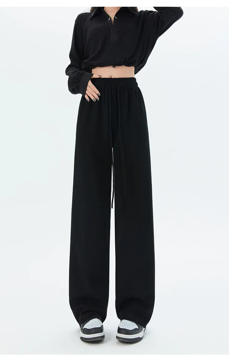 Retro Joggingbroek Vintage Stijlvol Zwart Wit
