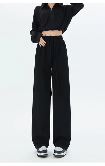 Retro Joggingbroek Vintage Stijlvol Zwart Wit