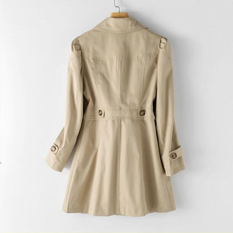 Dames Trenchcoat Middellang Stijlvol Waterdicht