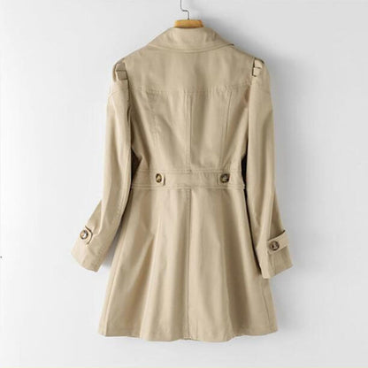 Dames Trenchcoat Middellang Stijlvol Waterdicht