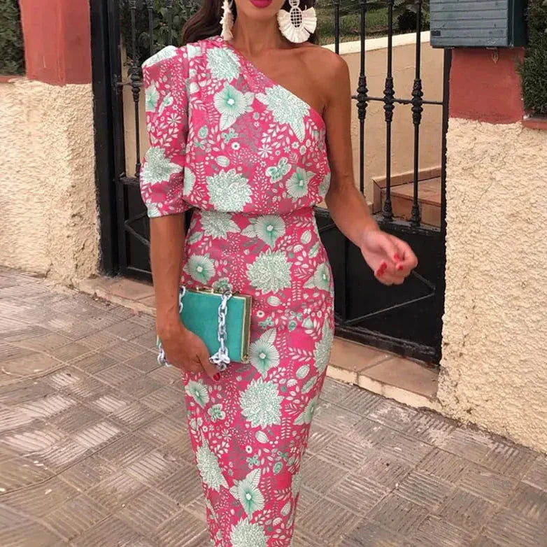Maxi Jurk met Bloemenprint Elegante Vrouwenjurk - Mode Vibes