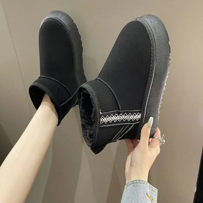 Dames Laarzen Kort Mini Model Leer