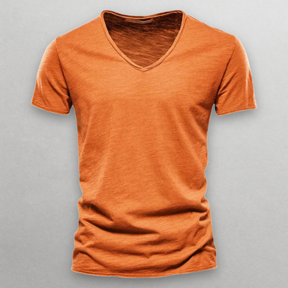 V-Hals T-Shirt voor Heren – Katoenen Slim Fit