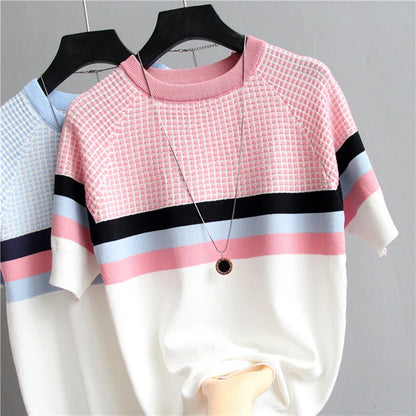 BellaVintage Gestreepte Zomer Blouse voor Vrouwen