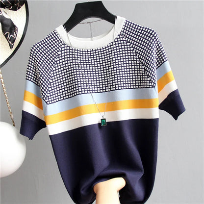BellaVintage Gestreepte Zomer Blouse voor Vrouwen