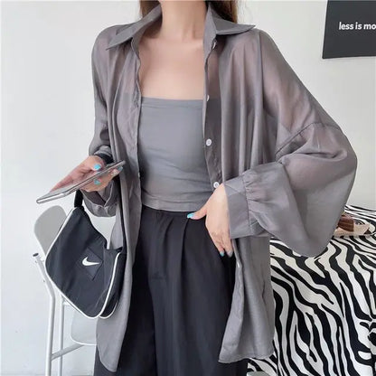 Luchtige Zomerbries Chiffon Blouse voor Stijlvolle Dames