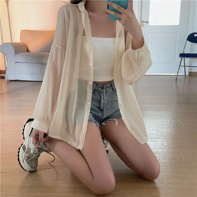 Luchtige Zomerbries Chiffon Blouse voor Stijlvolle Dames