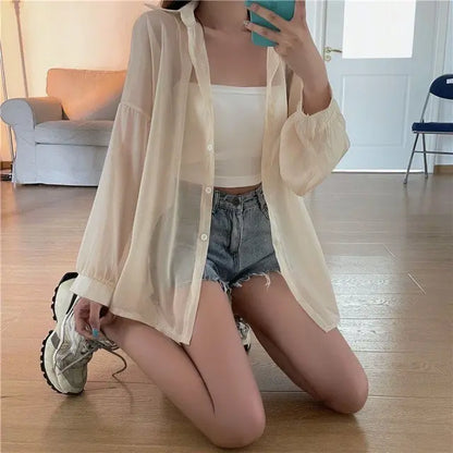 Luchtige Zomerbries Chiffon Blouse voor Stijlvolle Dames