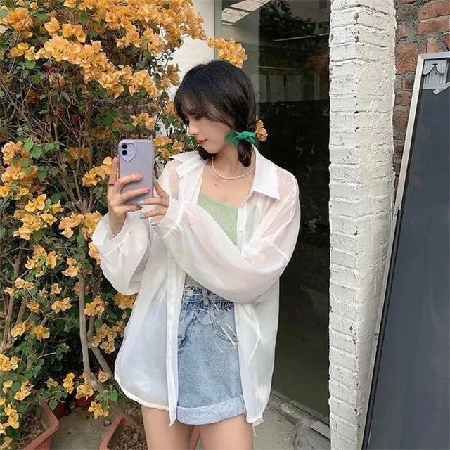 Luchtige Zomerbries Chiffon Blouse voor Stijlvolle Dames