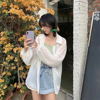 Luchtige Zomerbries Chiffon Blouse voor Stijlvolle Dames