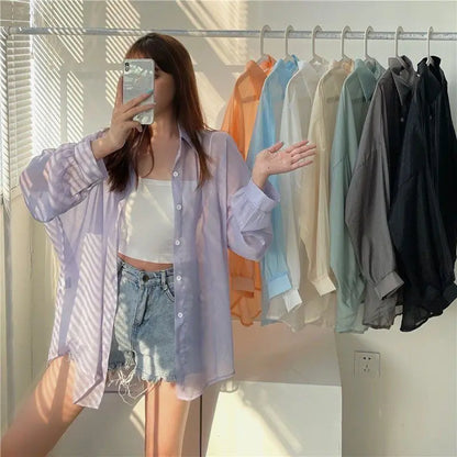 Luchtige Zomerbries Chiffon Blouse voor Stijlvolle Dames