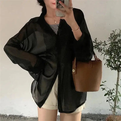 Luchtige Zomerbries Chiffon Blouse voor Stijlvolle Dames