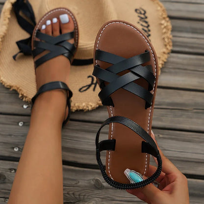 Glamora Zomerse Dames Platte Sandalen