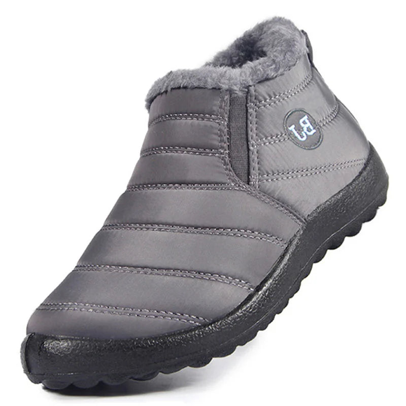 Heren Winter Slip-ons Waterdicht Fleece Leren Schoenen