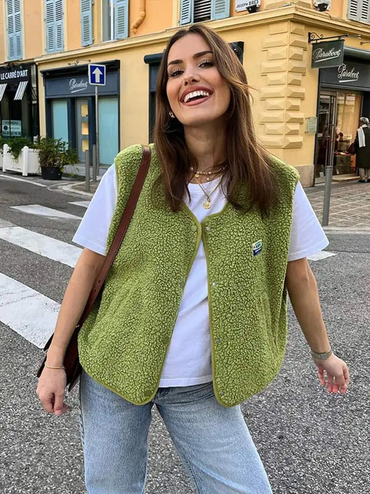 Silva | Comfortabel mouwloos fleecevest 1