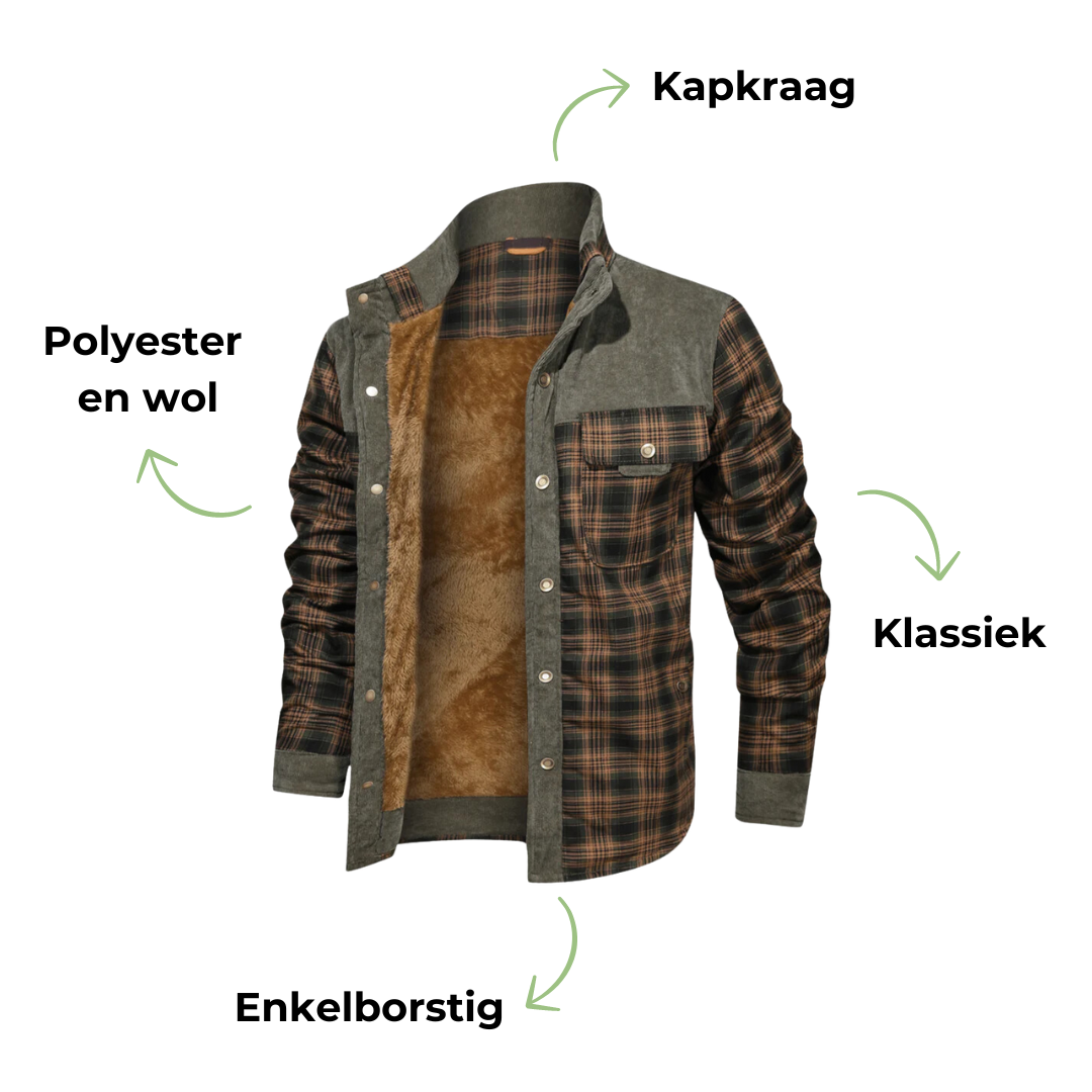 Mannen Outdoor Jas Waterdicht Geruit