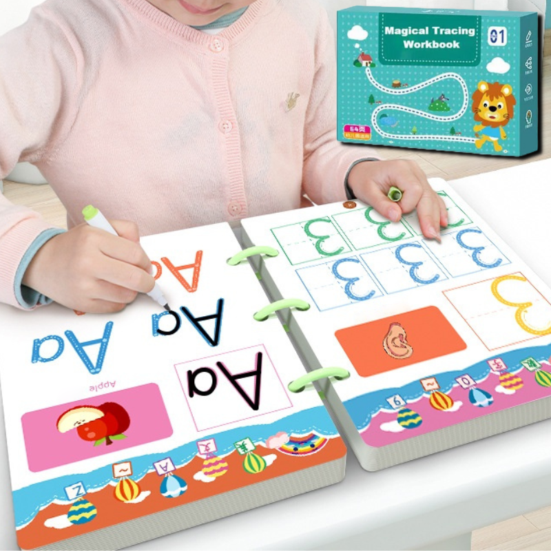 Schrijfwerkboek Set Herbruikbaar met Overtrek - Mode Vibes
