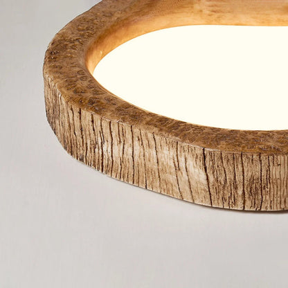 LED Plafondlamp Hout Look Rustiek Design - Mode Vibes
