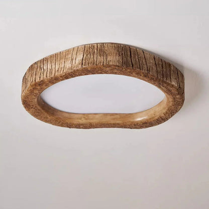 LED Plafondlamp Hout Look Rustiek Design