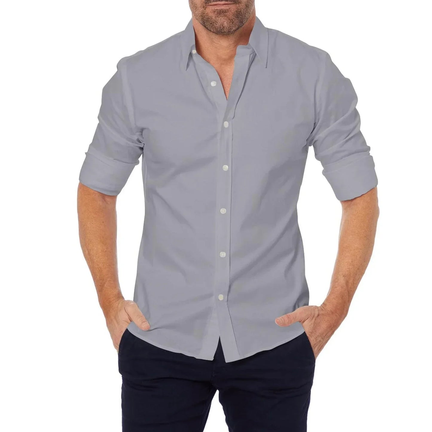 Heren Shirt Lange Mouwen Casual Kwaliteit