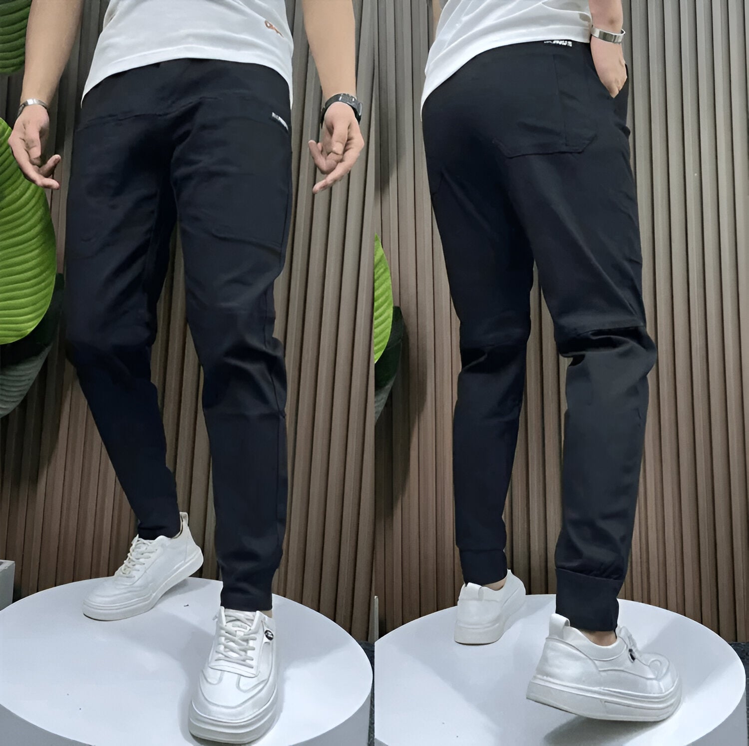 Cargo Broek Slim Fit Elastisch voor Mannen - Mode Vibes