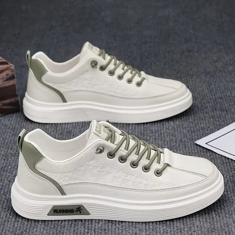 Kunstleder Sneakers met Verhoogde Zool - Mode Vibes