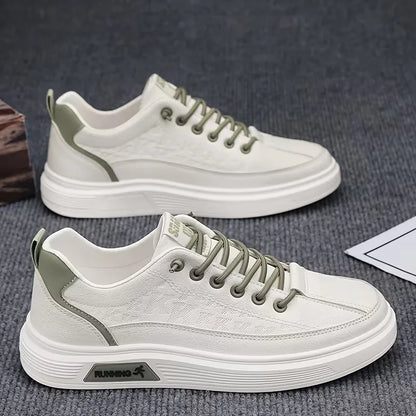 Kunstleder Sneakers met Verhoogde Zool - Mode Vibes