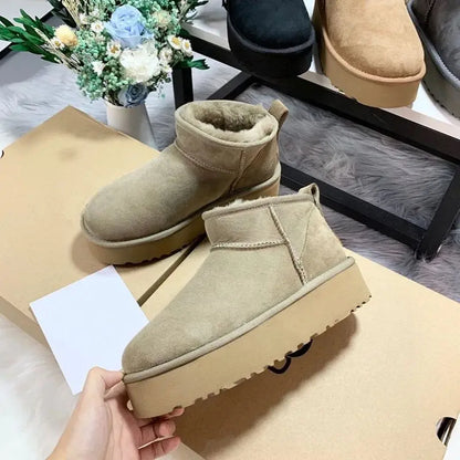 Vrouwen Snowboots met Schapenvacht, Warm en Comfortabel