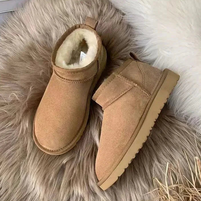 Vrouwen Snowboots met Schapenvacht, Warm en Comfortabel