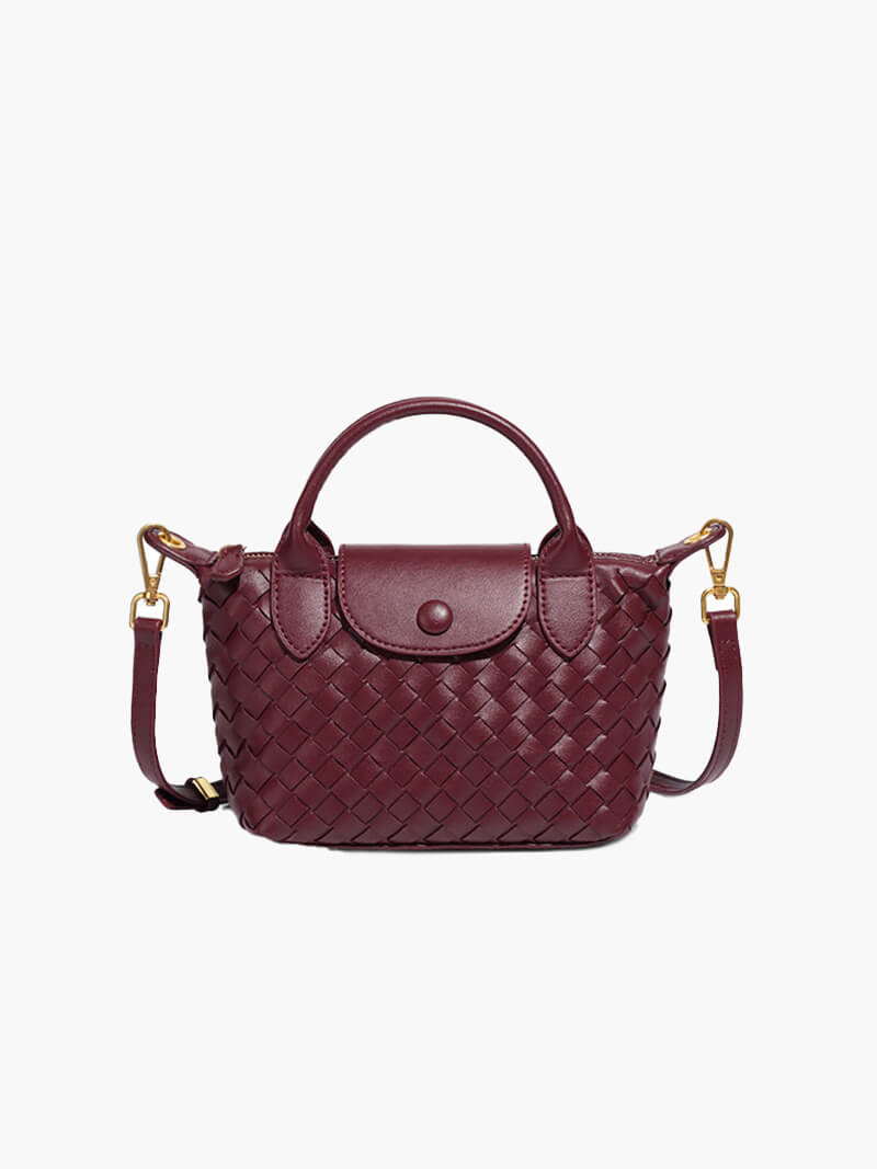 Kunstleer Mini-Tas Gevlochten Stijl Accessoire