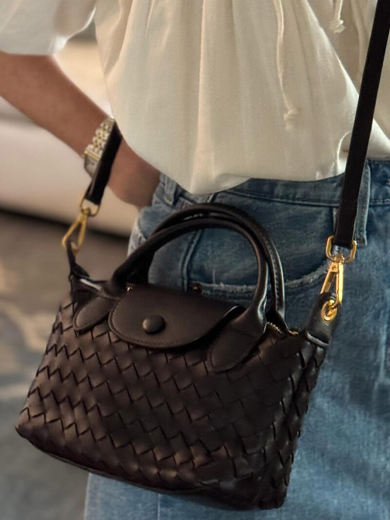 Kunstleer Mini-Tas Gevlochten Stijl Accessoire
