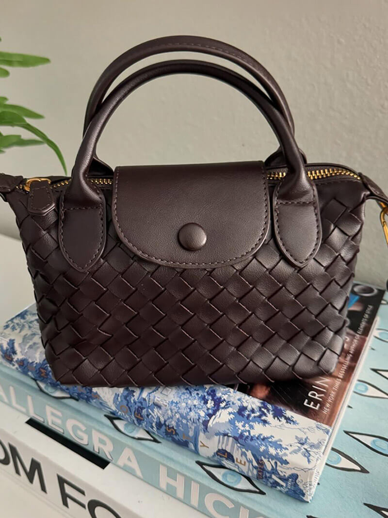 Kunstleer Mini-Tas Gevlochten Stijl Accessoire