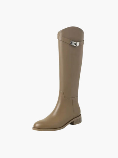 Dames Rijlaarzen van Hoogwaardig Leer Elegante Stijl