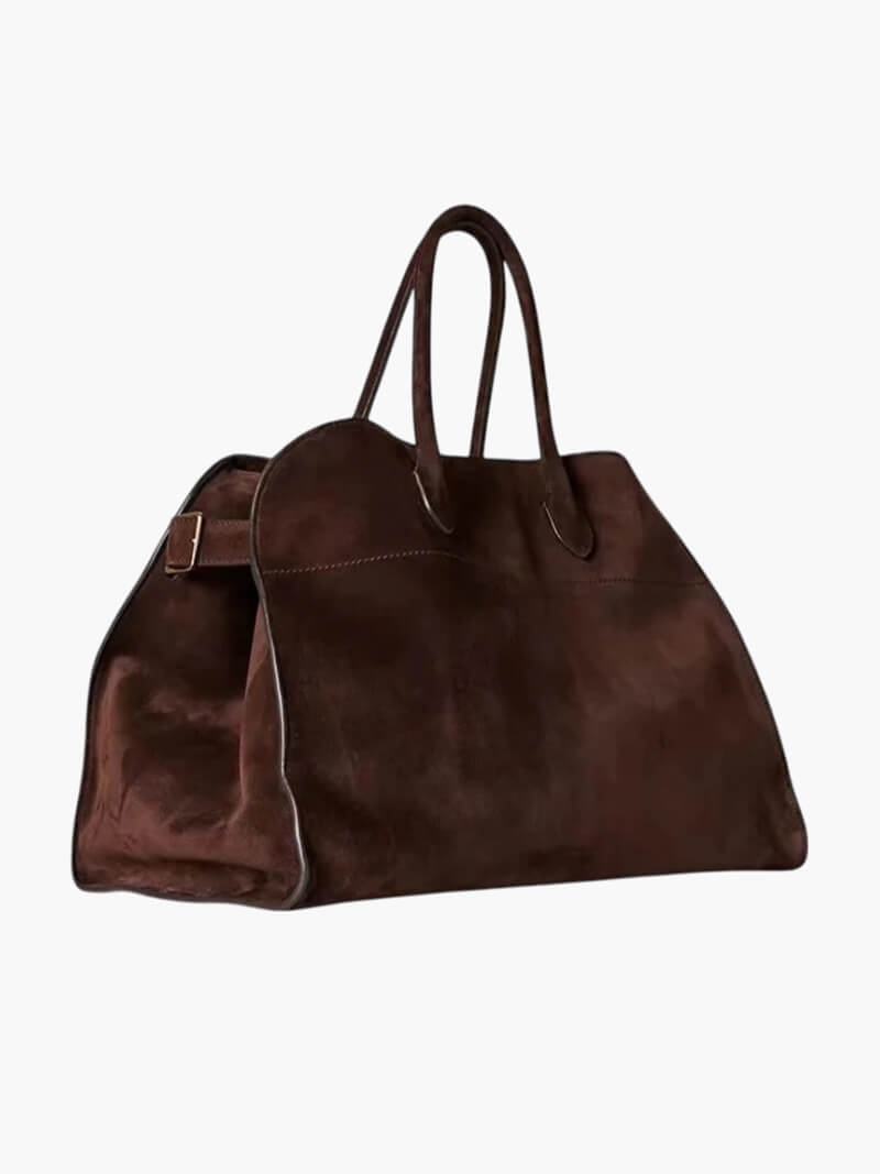 Suede Schouder tas Henna Bruin Leer