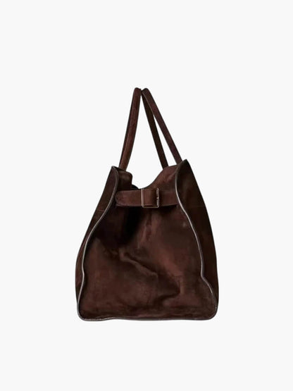 Suede Schouder tas Henna Bruin Leer