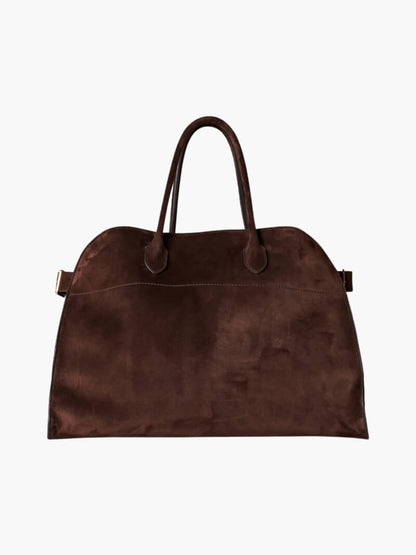 Suede Schouder tas Henna Bruin Leer - Mode Vibes