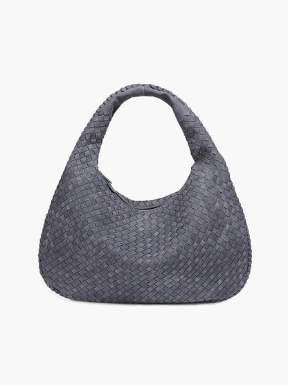 Grote Suède Hobo-Tas Gevlochten Design