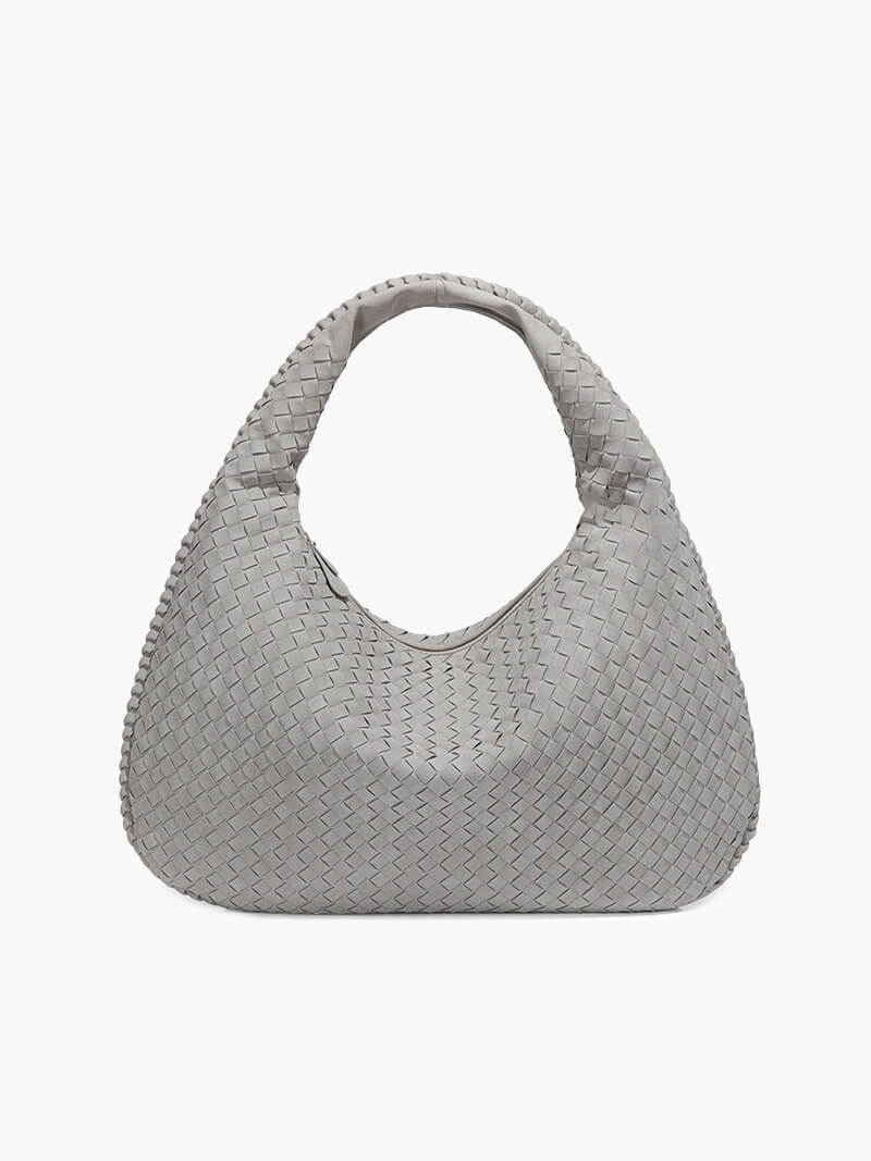 Grote Suède Hobo-Tas Gevlochten Design