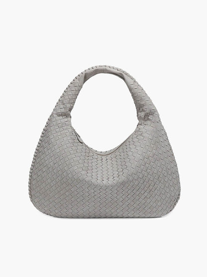 Grote Suède Hobo-Tas Gevlochten Design